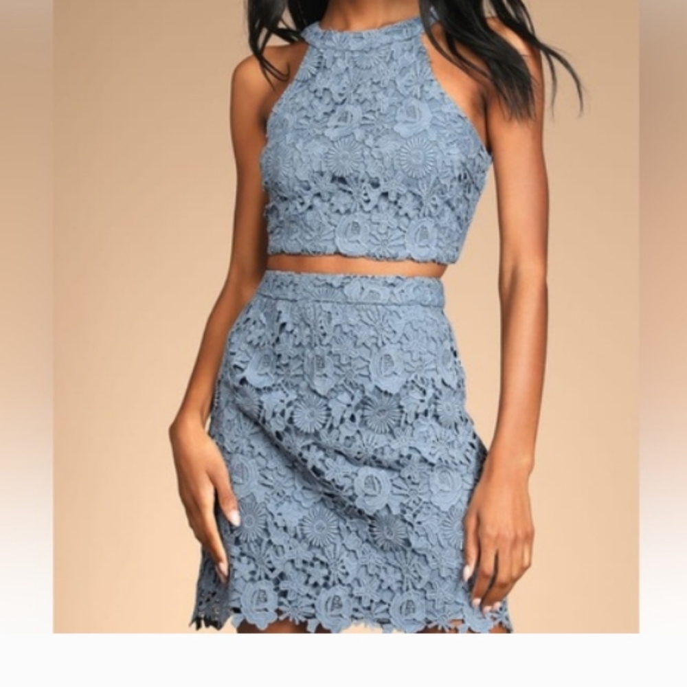 Lulu's Blue 2pc Dress